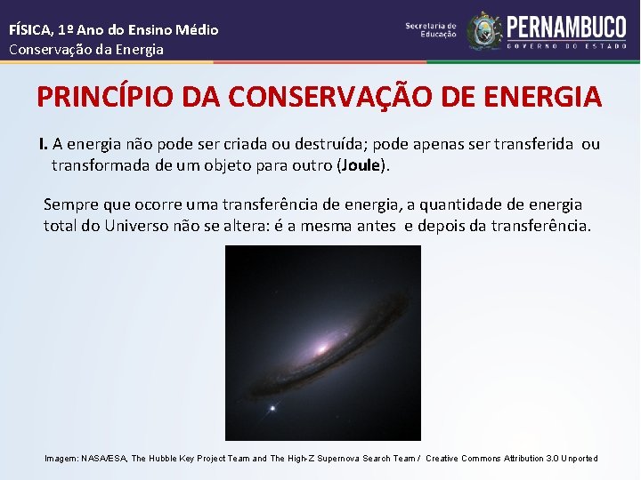 FSICA 1 Ano do Ensino Mdio Conservao da