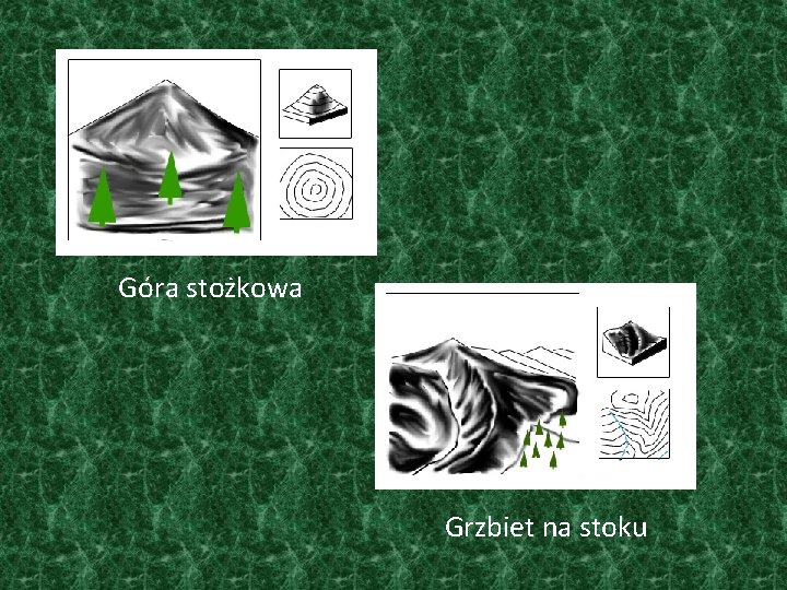 Góra stożkowa Grzbiet na stoku 