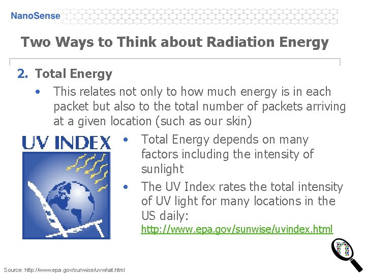 Two Ways to Think about Radiation Energy 2. Total Energy • This relates not Two Ways to Think about Radiation Energy 2. Total Energy • This relates not