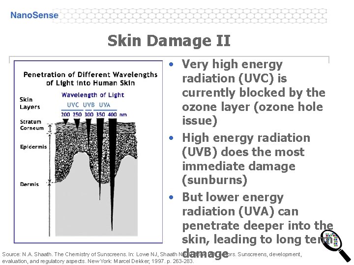 Skin Damage II • Very high energy radiation (UVC) is currently blocked by the Skin Damage II • Very high energy radiation (UVC) is currently blocked by the