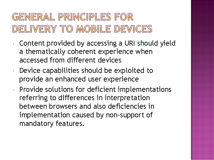  Content provided by accessing a URI should yield a thematically coherent experience when