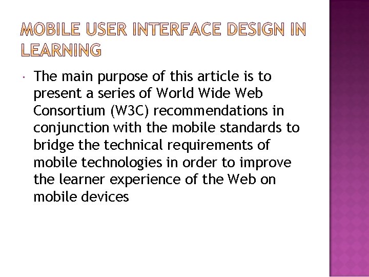  The main purpose of this article is to present a series of World