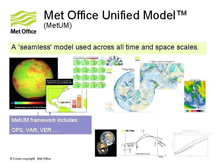 Met Office Unified Model™ (Met. UM) A 'seamless' model used across all time and