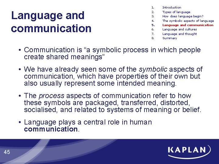Language and communication 1. 2. 3. 4. 5. 6. 7. 8. Introduction Types of Language and communication 1. 2. 3. 4. 5. 6. 7. 8. Introduction Types of