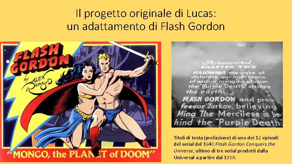 Il progetto originale di Lucas: un adattamento di Flash Gordon Titoli di testa (prefazione)