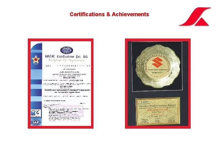 Certifications & Achievements Certifications & Achievements