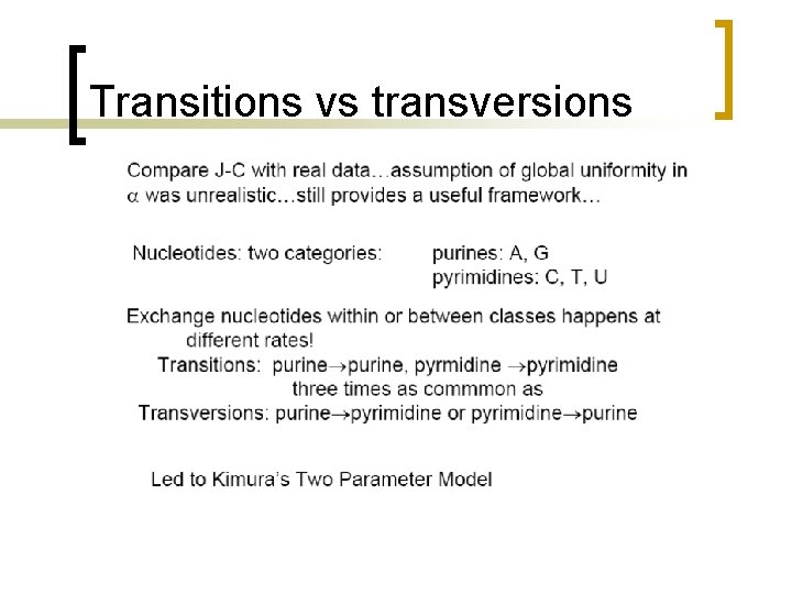 Transitions vs transversions 