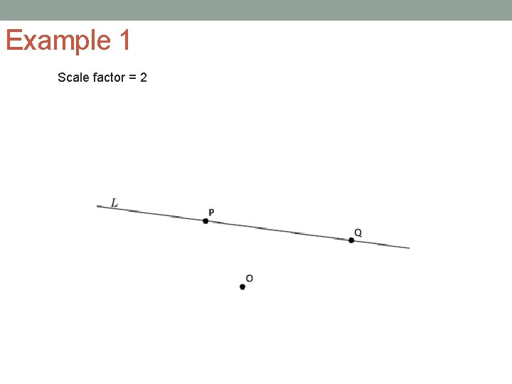 Example 1 Scale factor = 2 