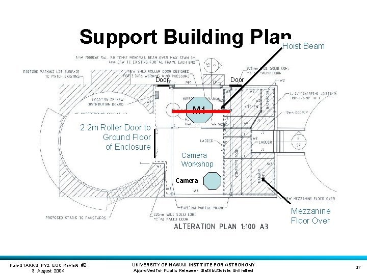 Support Building Plan Hoist Beam Door M 1 2. 2 m Roller Door to