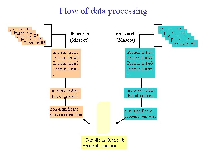 Flow of data processing Fraction #1 Fraction #2 Fraction #3 Fraction #4 Fraction #5