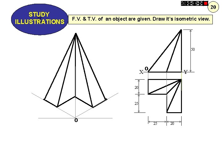 20 STUDY Z ILLUSTRATIONS F. V. & T. V. of an object are given.