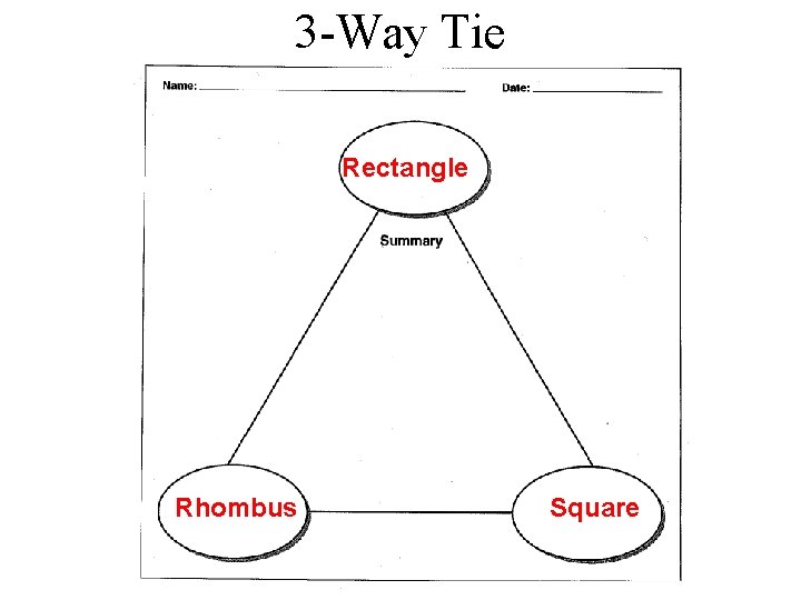 3 -Way Tie Rectangle Rhombus Square 