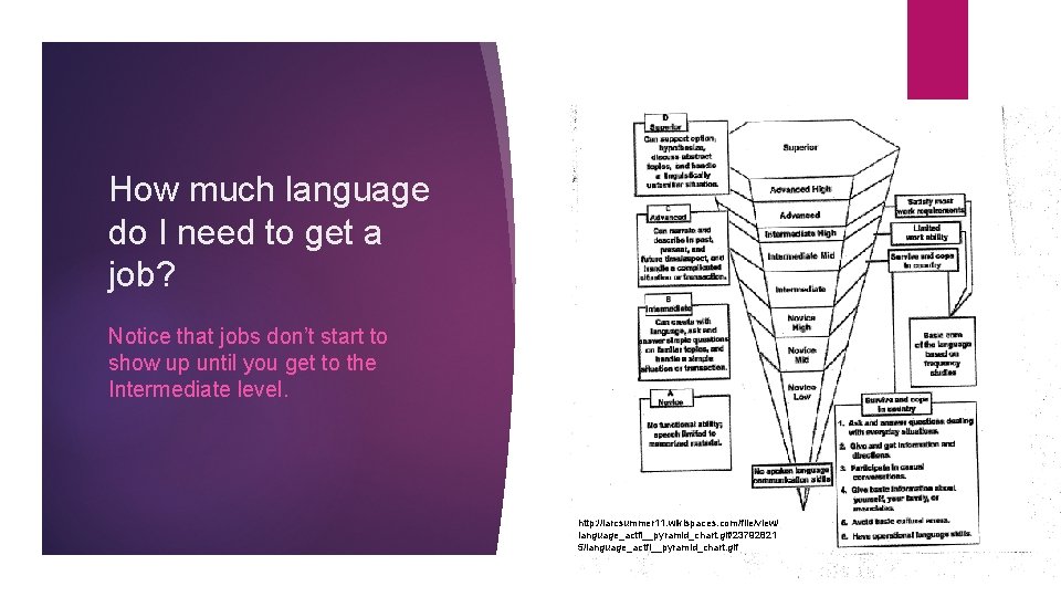 How much language do I need to get a job? Notice that jobs don’t