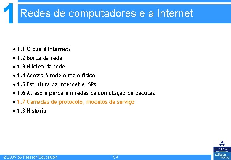 1 Redes de computadores e a Internet 1. 1 O que é Internet? 1. 1 Redes de computadores e a Internet 1. 1 O que é Internet? 1.