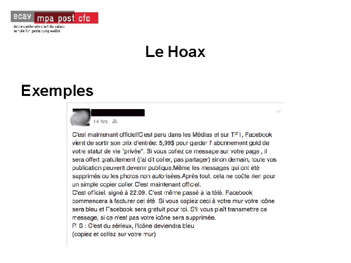 Le Hoax Exemples 