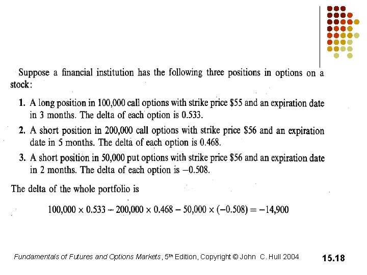 Fundamentals of Futures and Options Markets, 5 th Edition, Copyright © John C. Hull Fundamentals of Futures and Options Markets, 5 th Edition, Copyright © John C. Hull