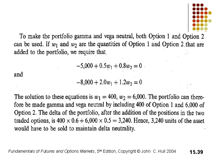 Fundamentals of Futures and Options Markets, 5 th Edition, Copyright © John C. Hull Fundamentals of Futures and Options Markets, 5 th Edition, Copyright © John C. Hull