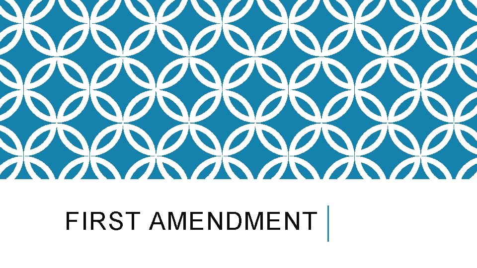 FIRST AMENDMENT 