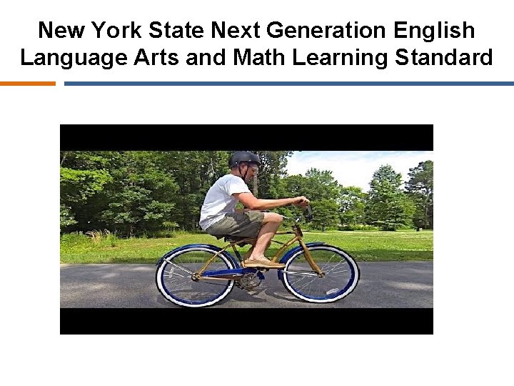 New York State Next Generation English Language Arts and Math Learning Standard 