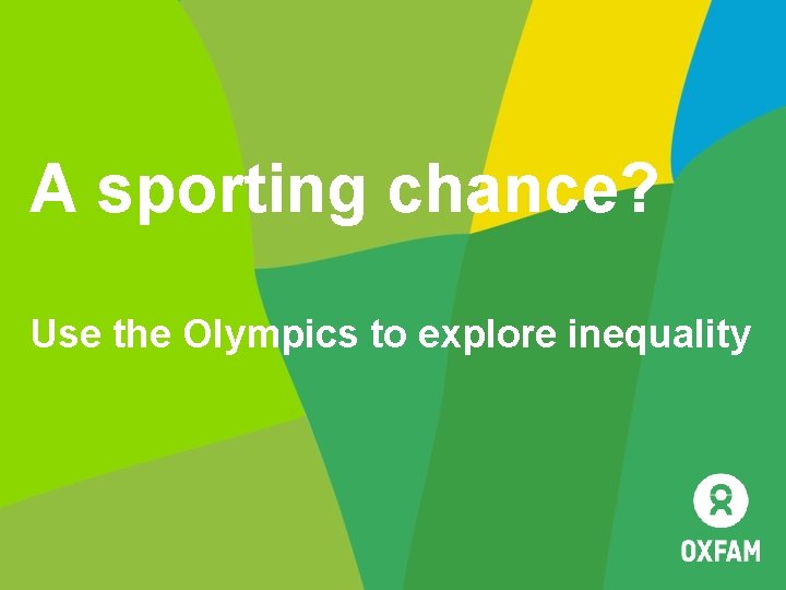 A sporting chance? Use the Olympics to explore inequality 