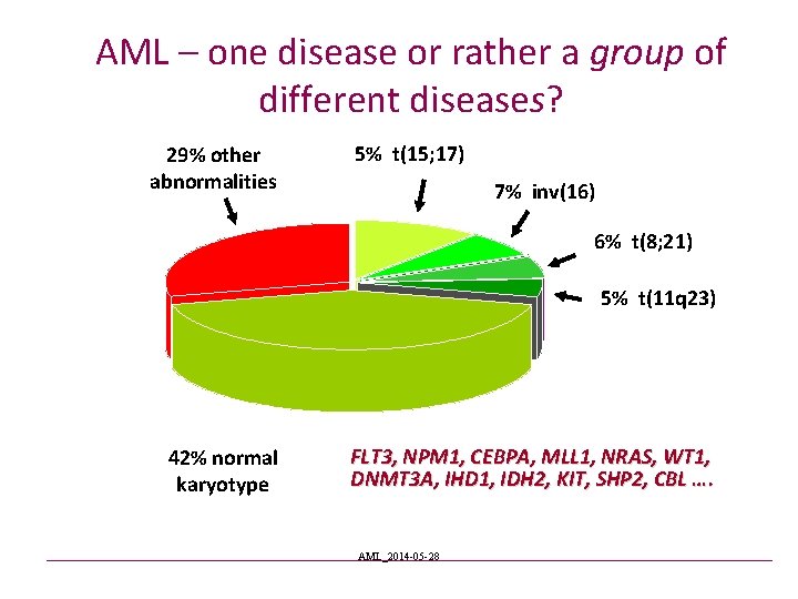 AML – one disease or rather a group of different diseases? 29% other abnormalities