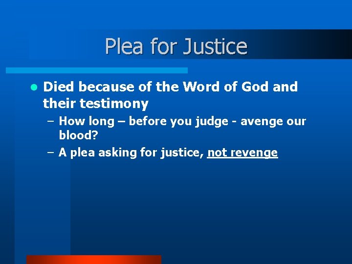 Plea for Justice l Died because of the Word of God and their testimony
