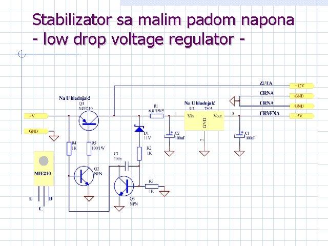 Stabilizator sa malim padom napona - low drop voltage regulator - 