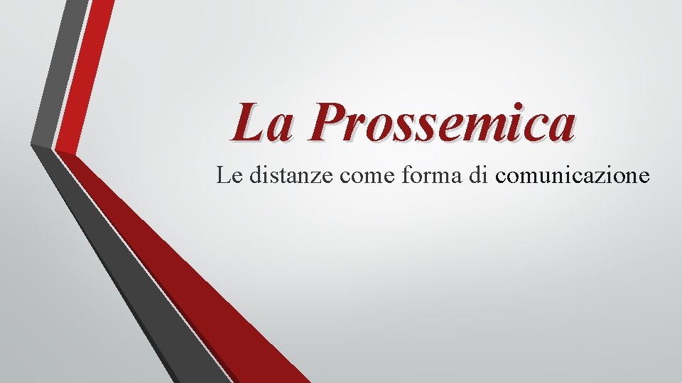 La Prossemica Le distanze come forma di comunicazione 