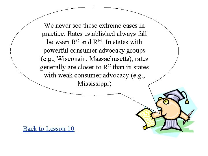 We never see these extreme cases in practice. Rates established always fall between RC We never see these extreme cases in practice. Rates established always fall between RC