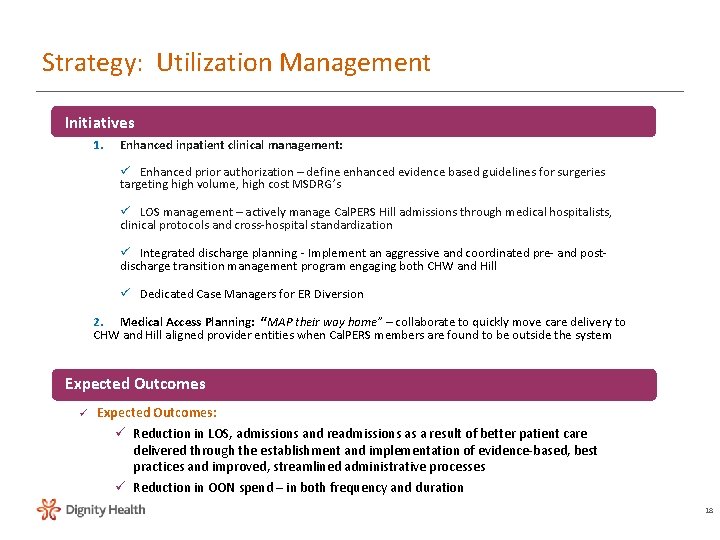 Strategy: Utilization Management Initiatives 1. Enhanced inpatient clinical management: ü Enhanced prior authorization – Strategy: Utilization Management Initiatives 1. Enhanced inpatient clinical management: ü Enhanced prior authorization –