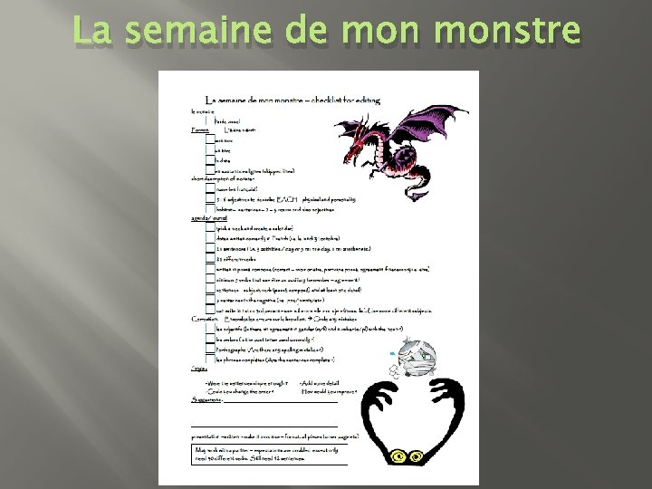 La semaine de monstre 