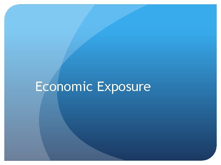 Economic Exposure 