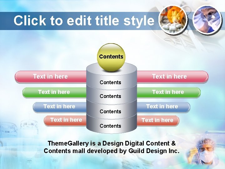 Click to edit title style Contents Text in here Contents Text in here Text