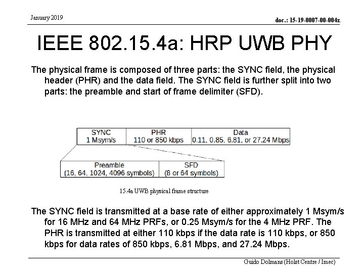 January 2019 doc. : 15 -19 -0007 -00 -004 z. IEEE 802. 15. 4