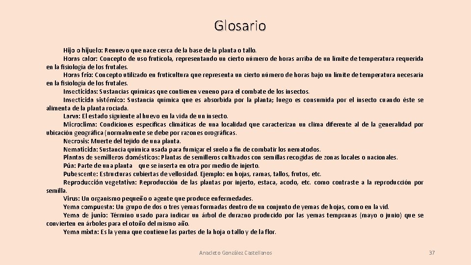 Glosario Hijo o hijuelo: Renuevo que nace cerca de la base de la planta Glosario Hijo o hijuelo: Renuevo que nace cerca de la base de la planta