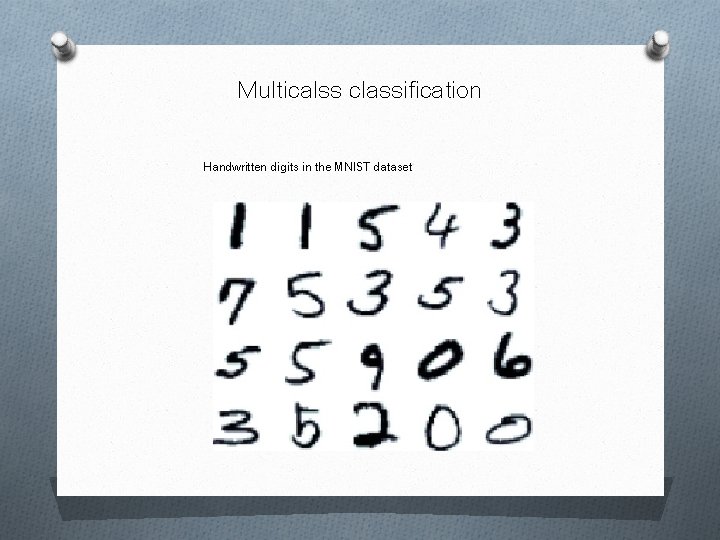 Multicalss classification Handwritten digits in the MNIST dataset 