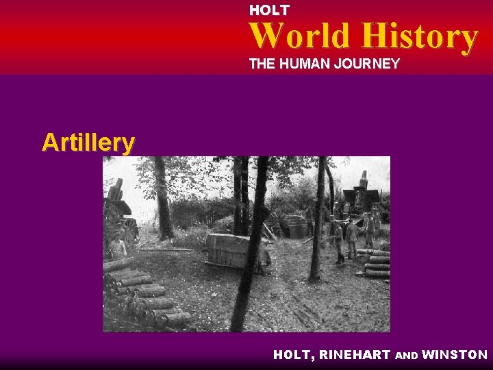 HOLT World History THE HUMAN JOURNEY Artillery HOLT, RINEHART AND WINSTON 