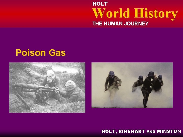 HOLT World History THE HUMAN JOURNEY Poison Gas HOLT, RINEHART AND WINSTON 