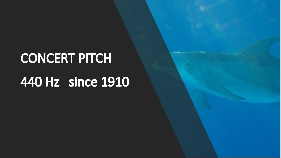 CONCERT PITCH 440 Hz since 1910 