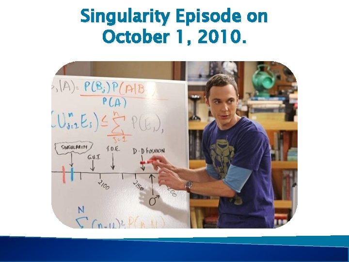 Singularity Episode on October 1, 2010. 