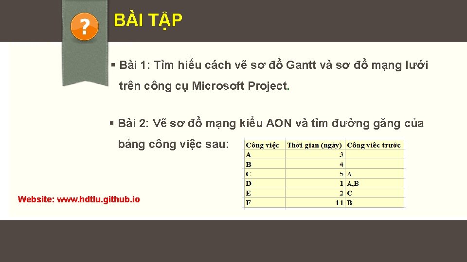BÀI TẬP Website: www. hdtlu. github. io Bài 1: Tìm hiểu cách vẽ sơ BÀI TẬP Website: www. hdtlu. github. io Bài 1: Tìm hiểu cách vẽ sơ