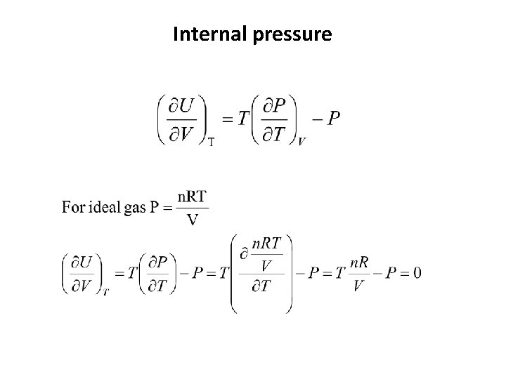 Internal pressure 