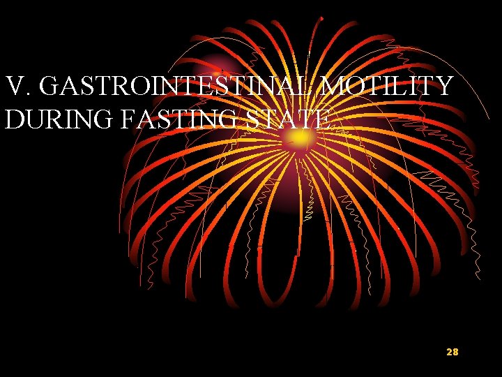 V. GASTROINTESTINAL MOTILITY DURING FASTING STATE 28 