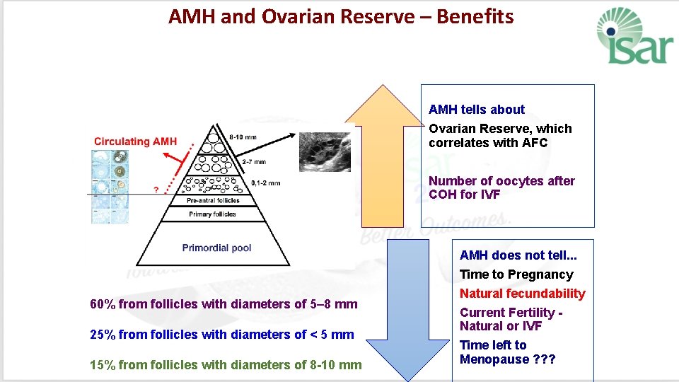 AMH and Ovarian Reserve – Benefits AMH tells about Ovarian Reserve, which correlates with