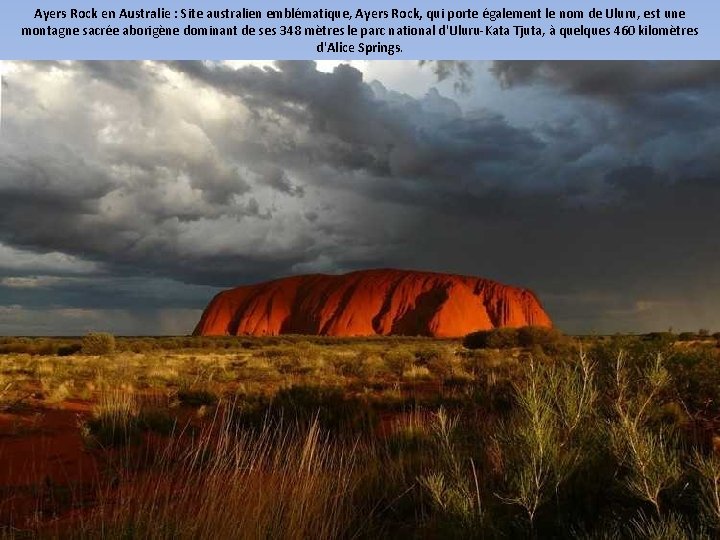 Ayers Rock en Australie : Site australien emblématique, Ayers Rock, qui porte également le