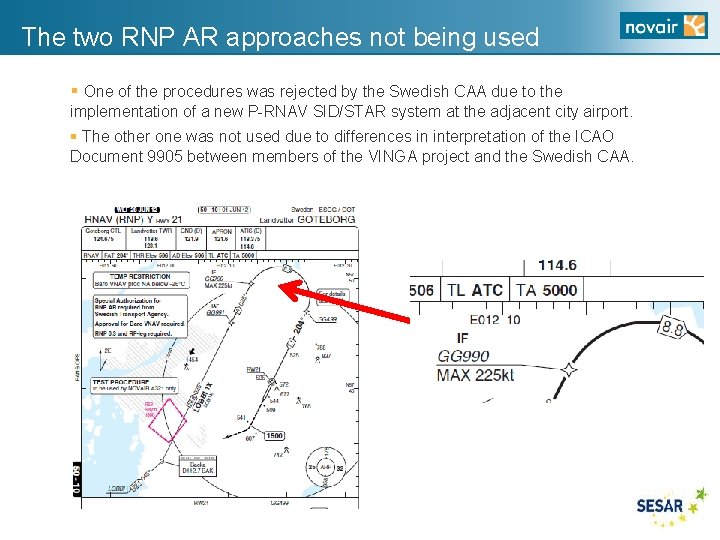 The two RNP AR approaches not being used § One of the procedures was