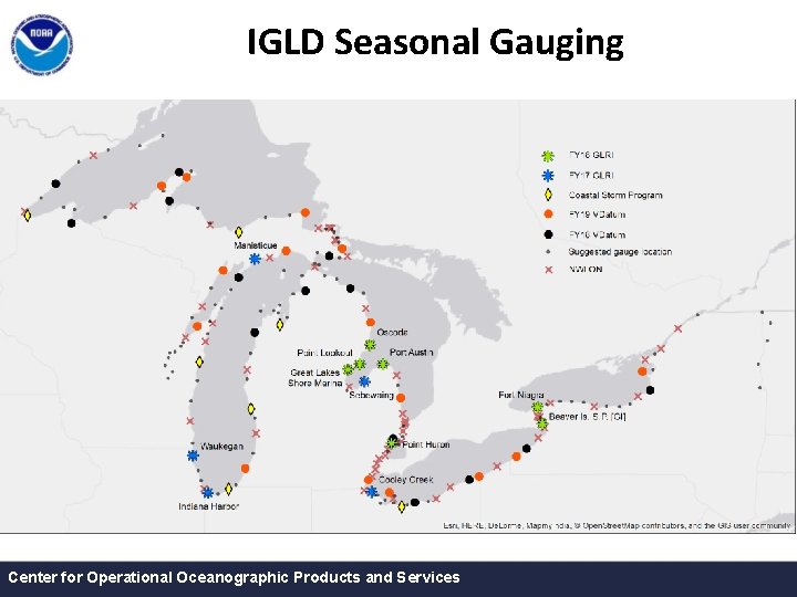 IGLD Seasonal Gauging Center for Operational Oceanographic Products and Services 