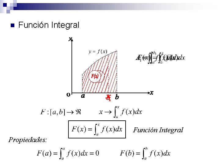 n Función Integral Propiedades: 