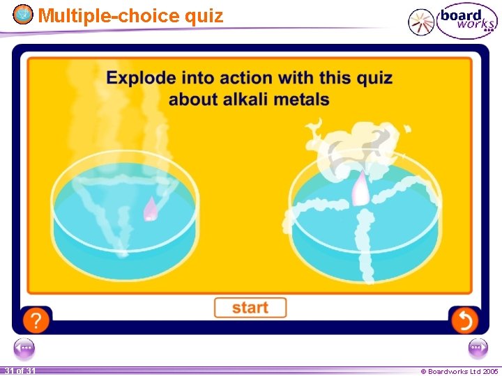 Multiple-choice quiz 31 of 31 © Boardworks Ltd 2005 