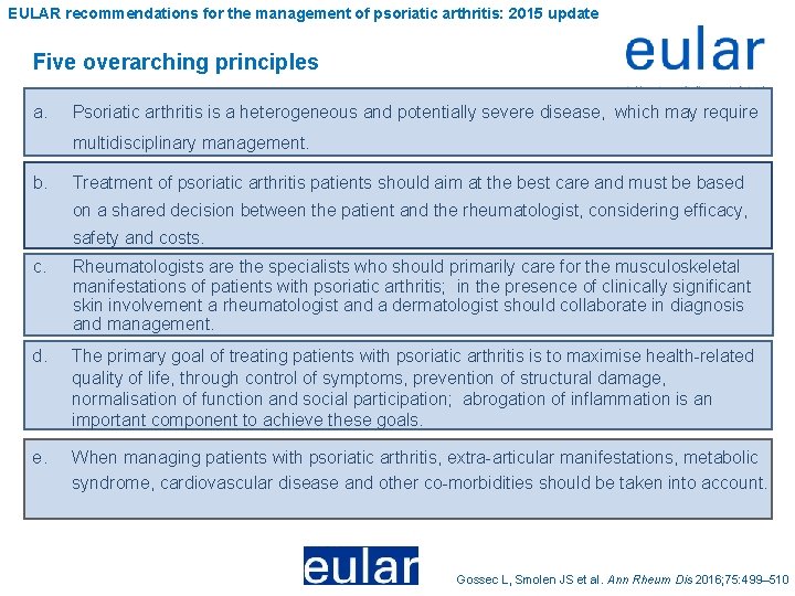 psoriatic arthritis guidelines eular